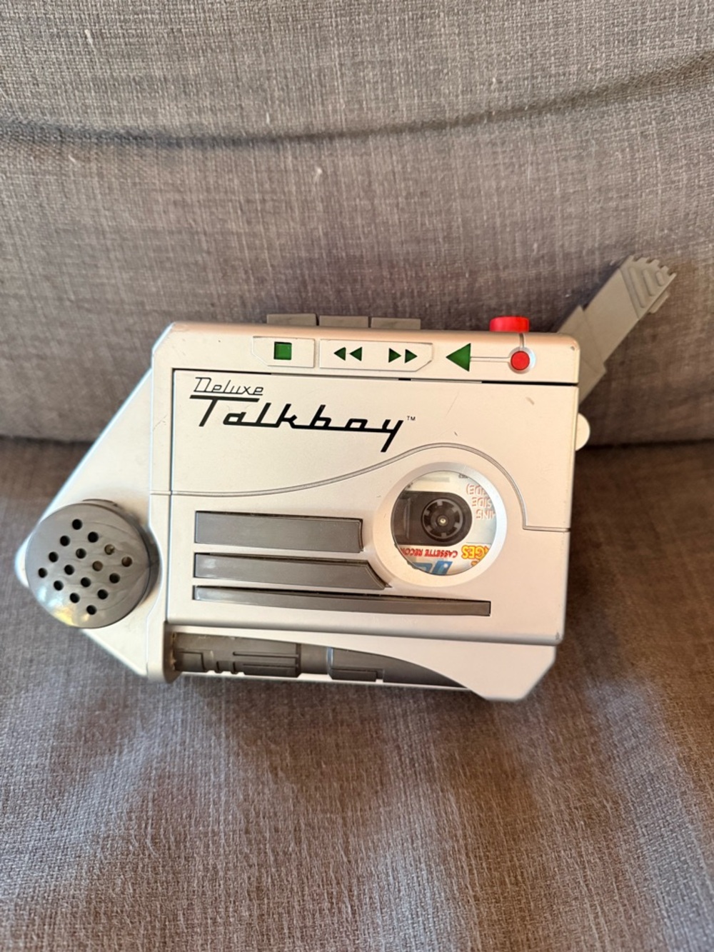Deluxe Talkboy Portable Cassette Player/Recorder with Original Casette- Silver